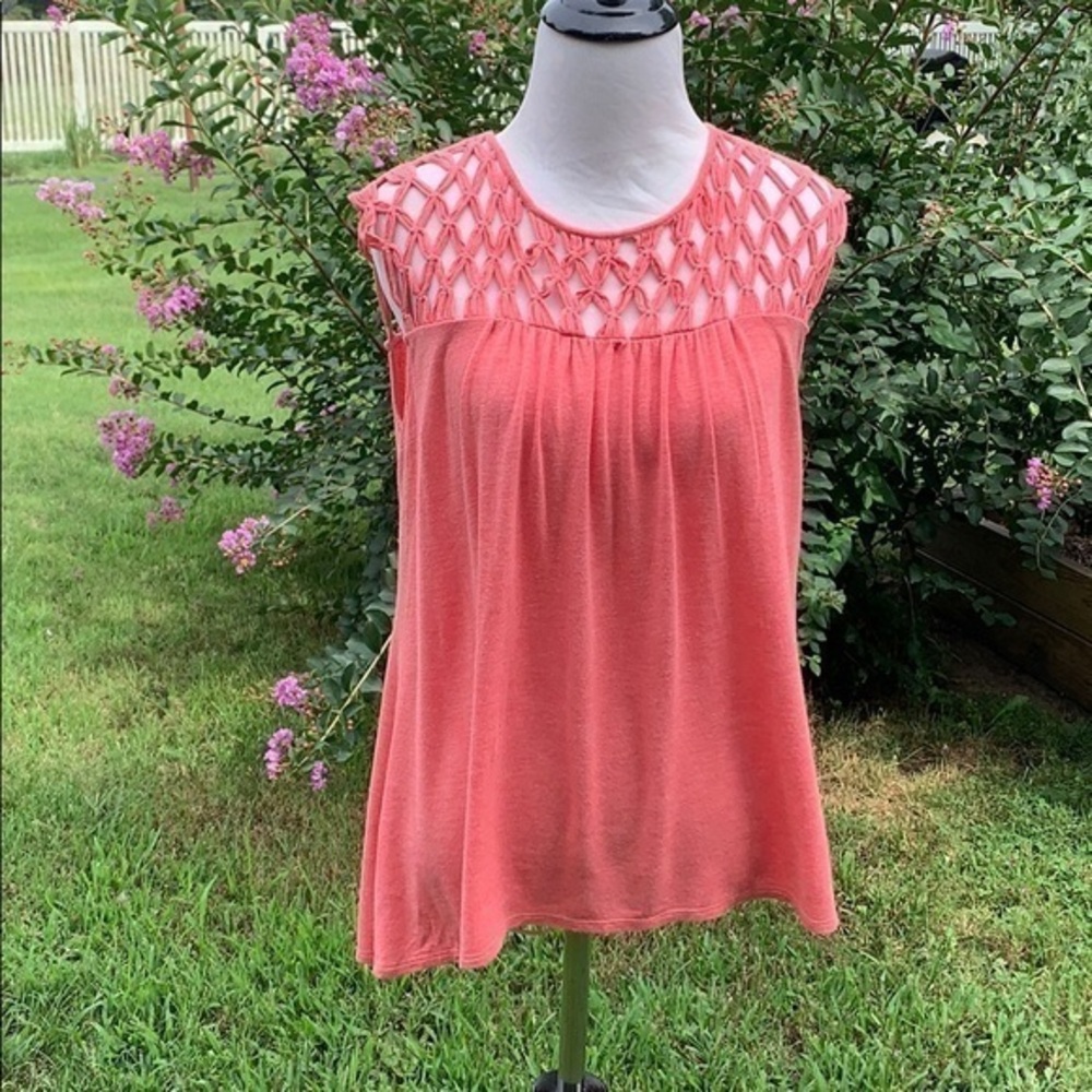 Plenty by Tracy Reece coral sleeveless top S